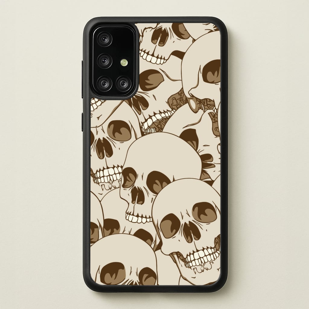 Skull Pattern - Halloween - Halloween Phone Case for Galaxy A71