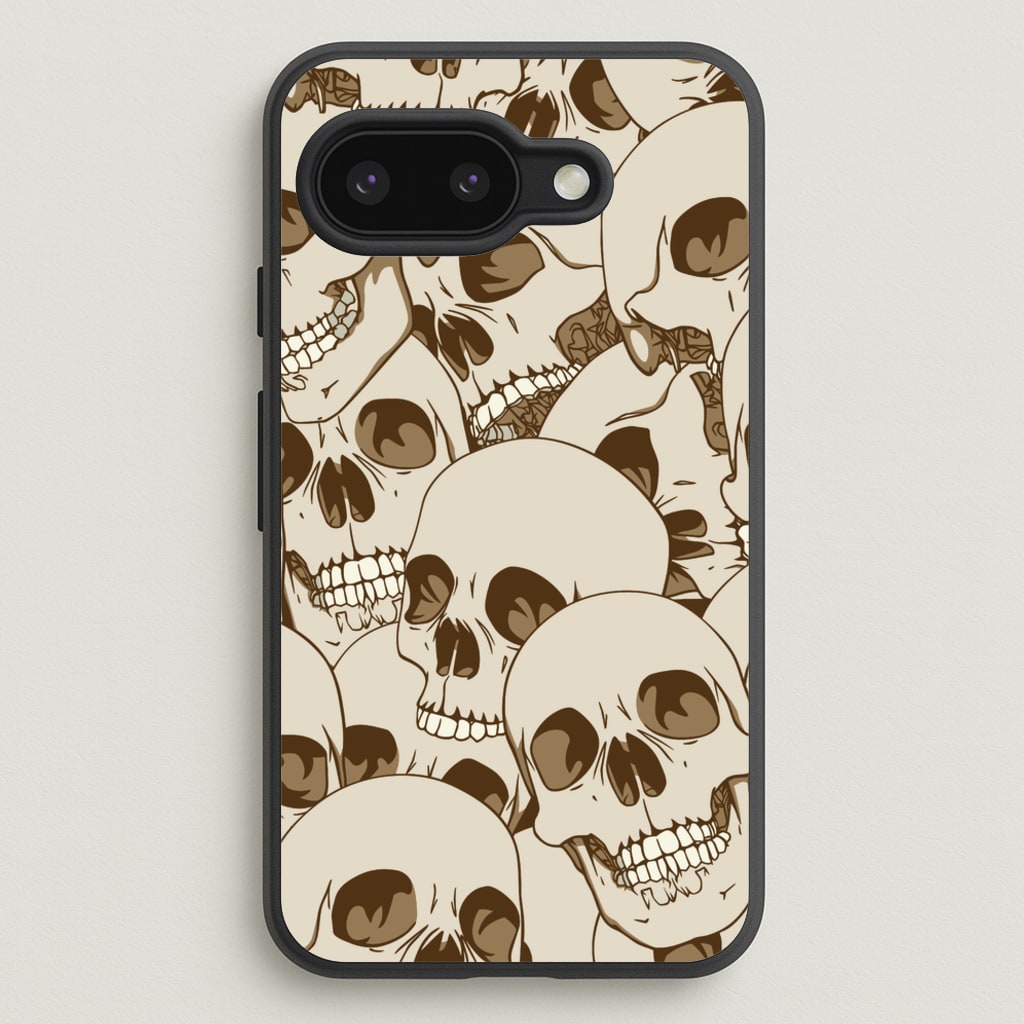 Skull Pattern - Halloween - Halloween Phone Case for Google Pixel 9a