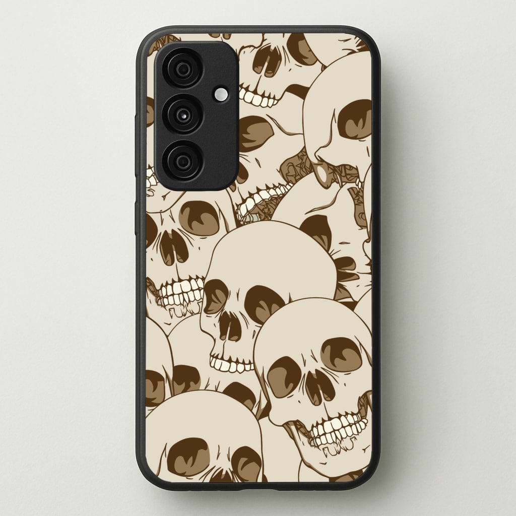 Skull Pattern - Halloween - Halloween Phone Case for Galaxy A55