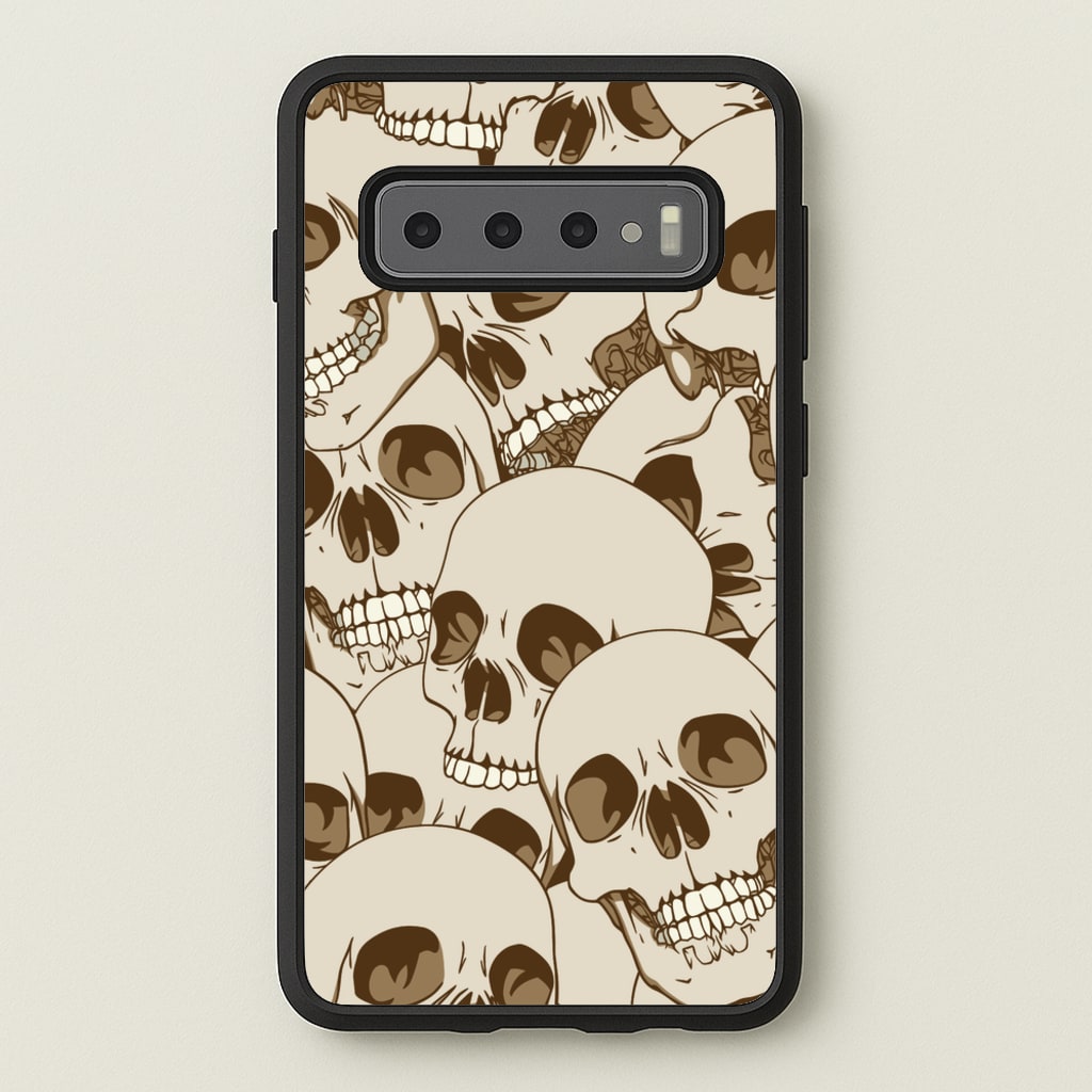 Skull Pattern - Halloween - Halloween Phone Case for Galaxy S10 Plus
