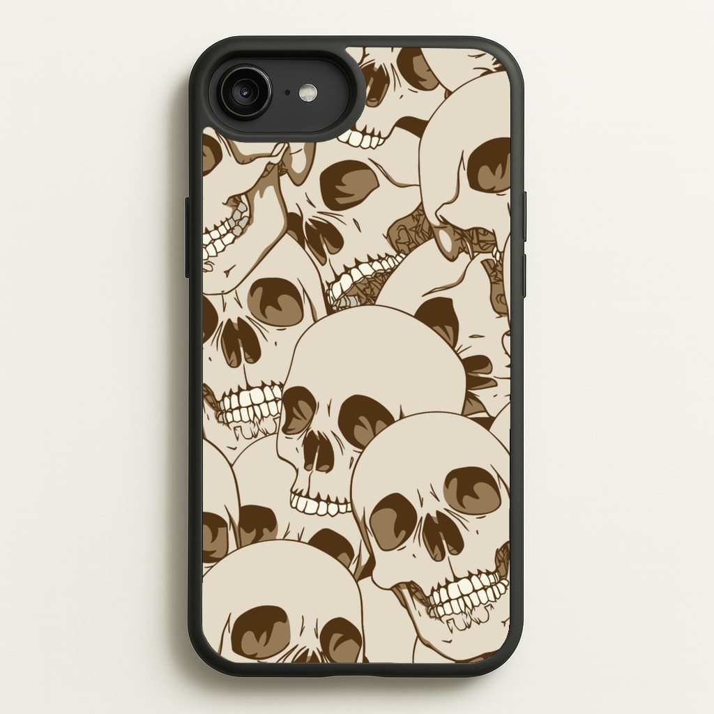 Skull Pattern - Halloween - Halloween Phone Case for iPhone 6 Plus / 7 Plus / 8 Plus