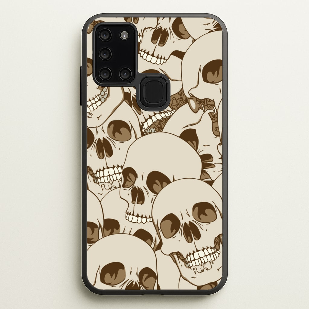 Skull Pattern - Halloween - Halloween Phone Case for Galaxy A21s