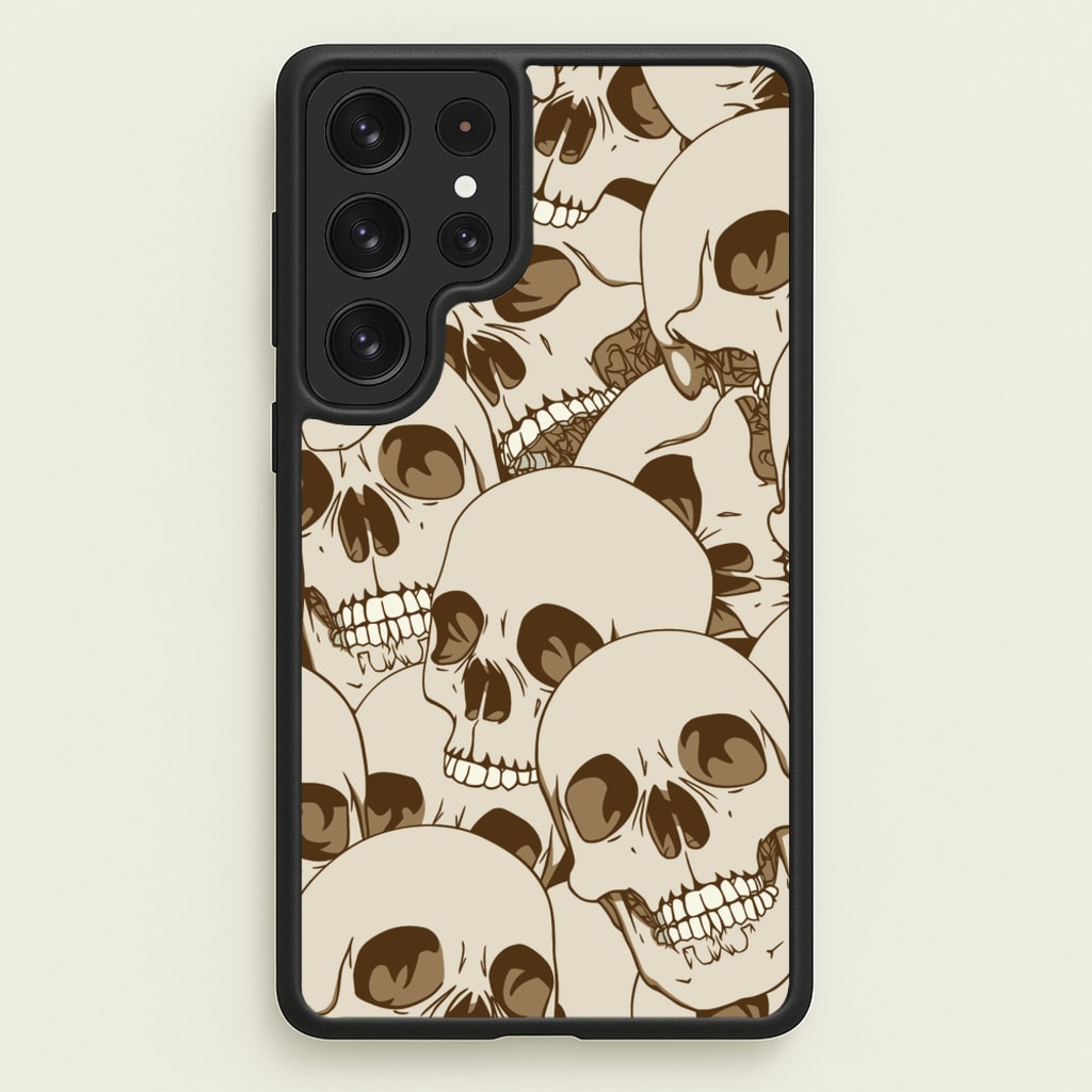 Skull Pattern - Halloween - Halloween Phone Case for Galaxy S22 Ultra