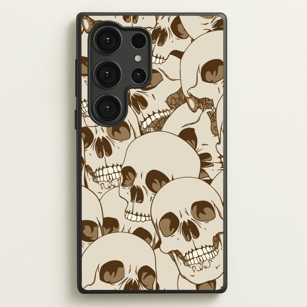 Skull Pattern - Halloween - Halloween Phone Case for Galaxy S25 Ultra