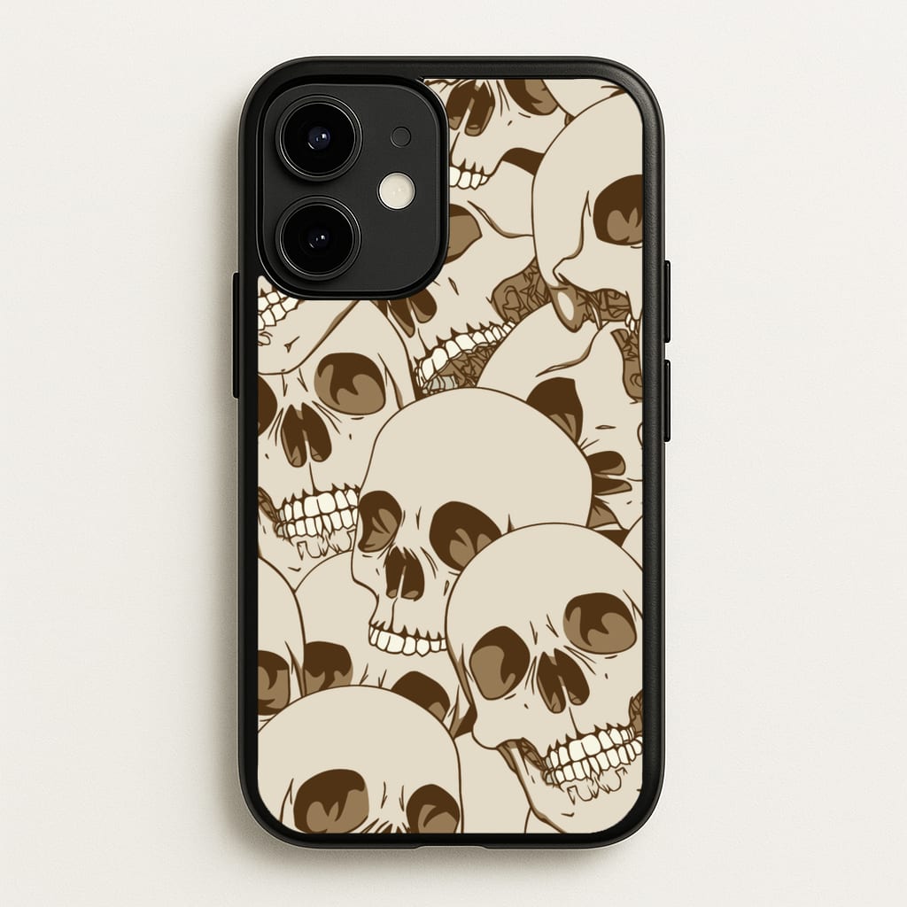 Skull Pattern - Halloween - Halloween Phone Case for iPhone 12 / 12 Pro