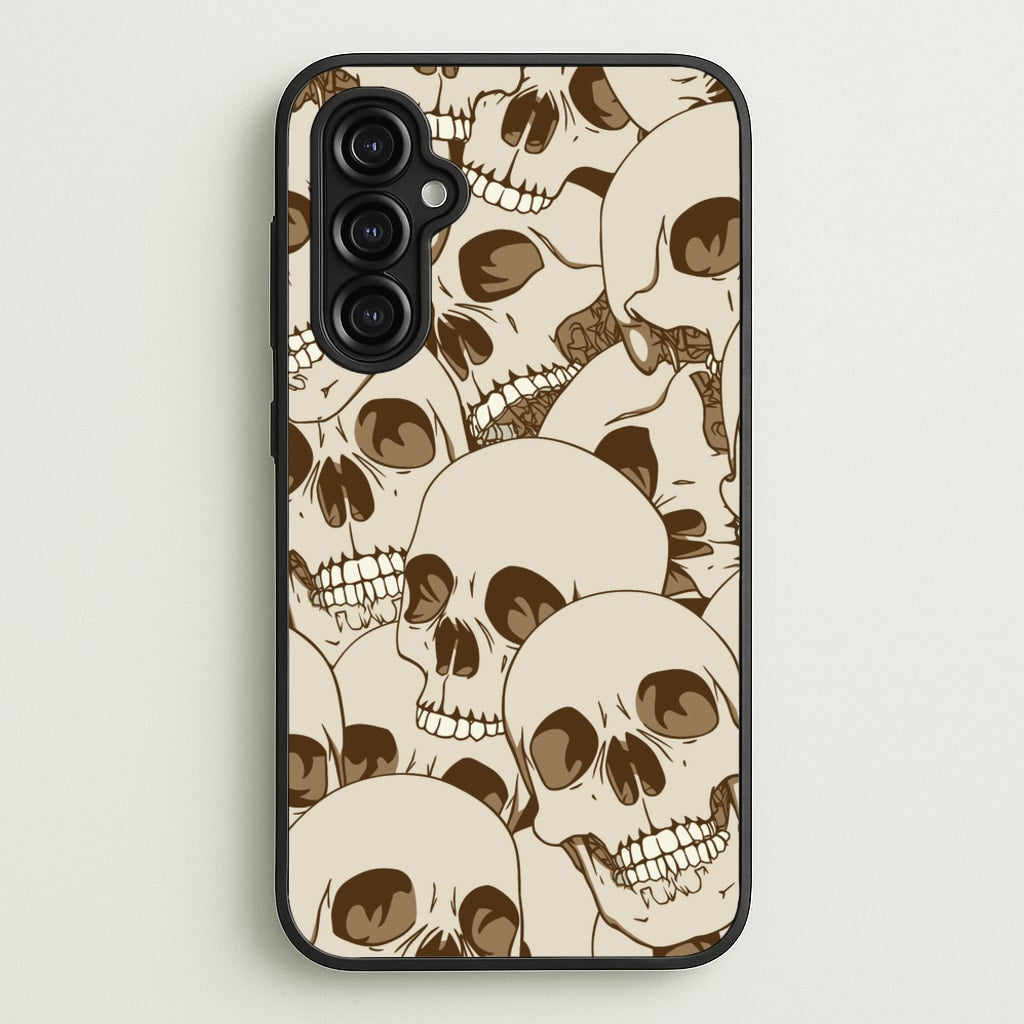 Skull Pattern - Halloween - Halloween Phone Case for Galaxy A14