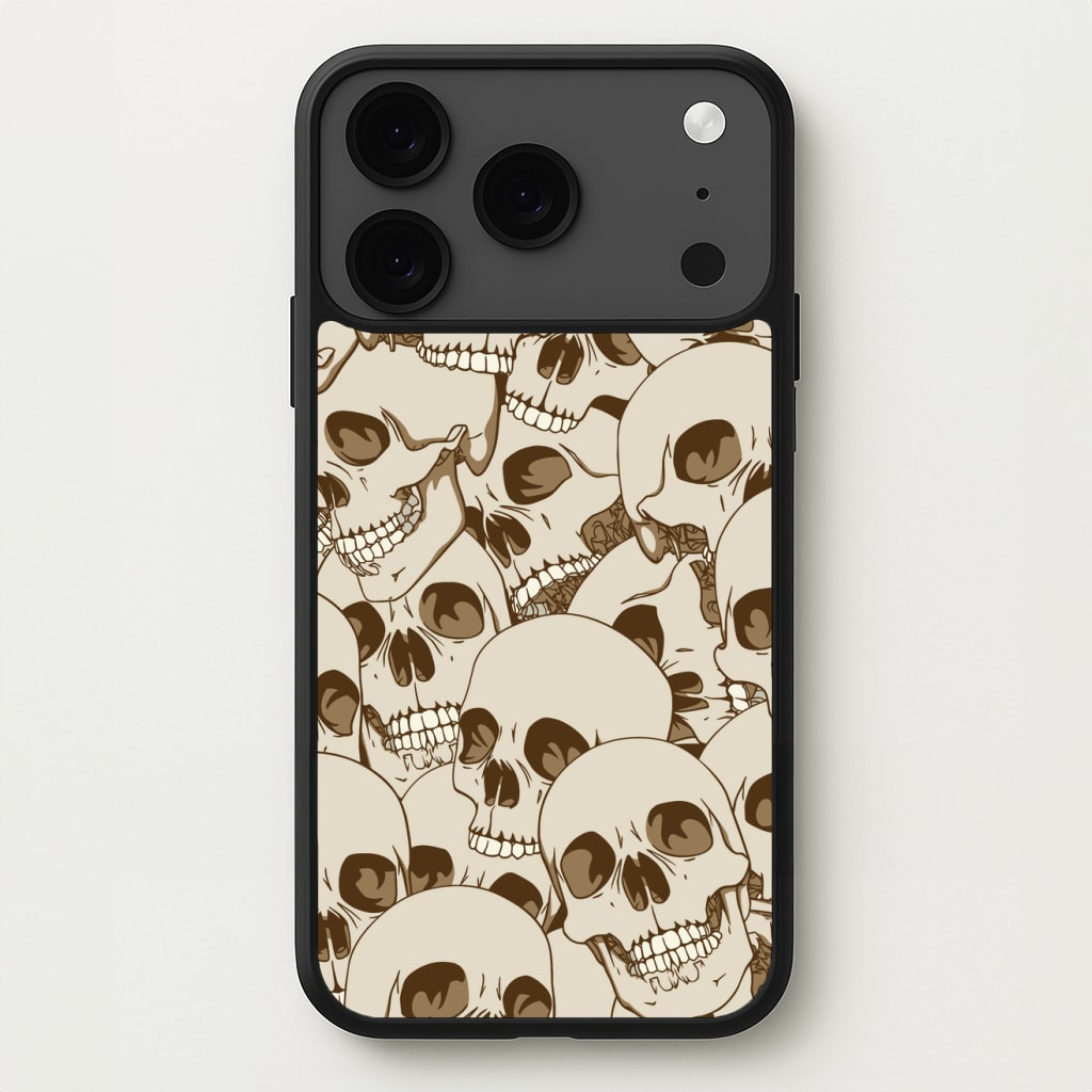 Skull Pattern - Halloween Phone Case for iPhone 17 Pro Max