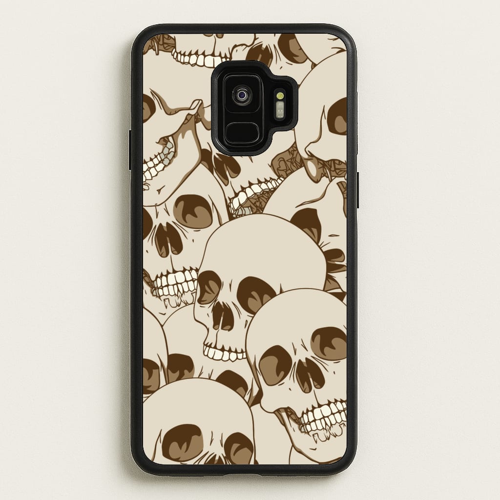 Skull Pattern - Halloween - Halloween Phone Case for Galaxy S9