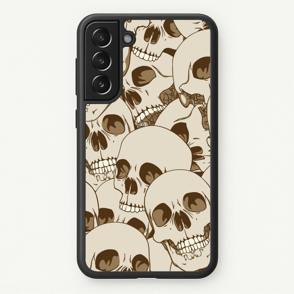 Skull Pattern - Halloween - Halloween Phone Case for Galaxy S21FE
