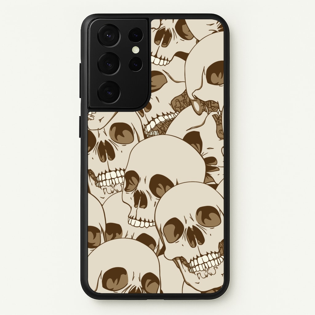 Skull Pattern - Halloween - Halloween Phone Case for Galaxy S21 Ultra