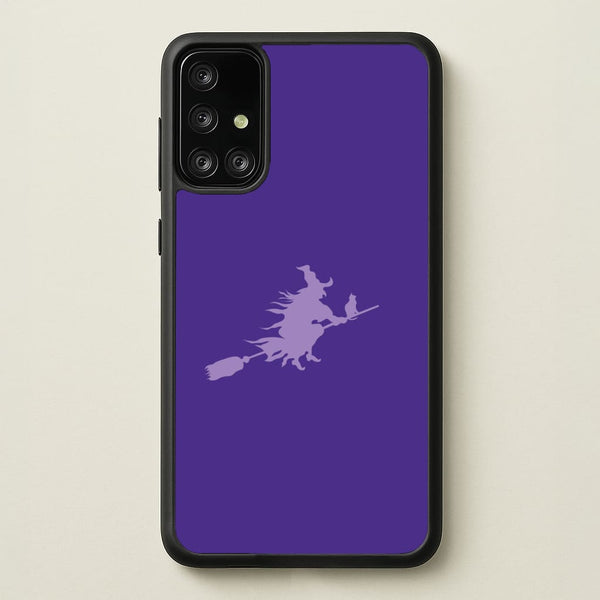 Witch And Cat - Halloween - Halloween Phone Case for Galaxy A71