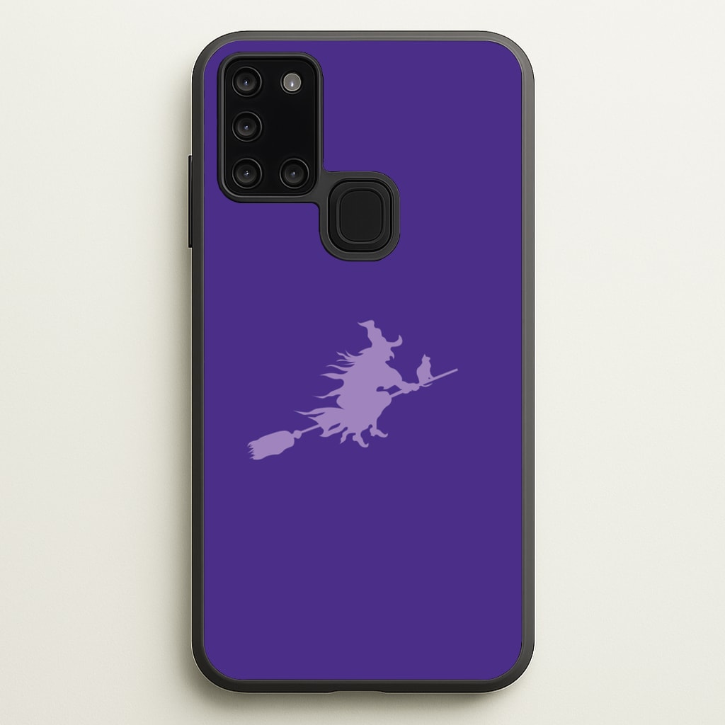 Witch And Cat - Halloween - Halloween Phone Case for Galaxy A21s