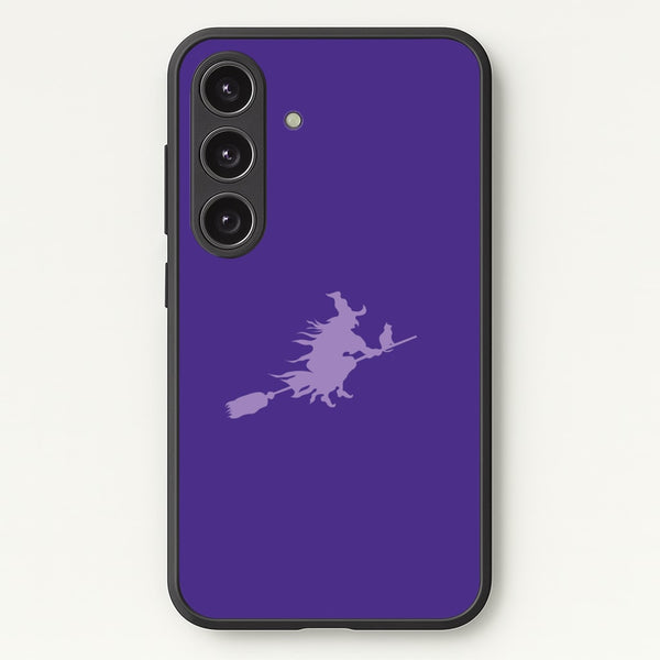 Witch And Cat - Halloween - Halloween Phone Case for Galaxy S25 Plus
