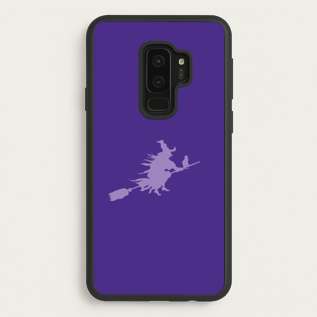 Witch And Cat - Halloween - Halloween Phone Case for Galaxy S9 Plus