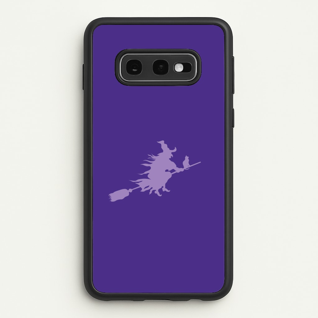 Witch And Cat - Halloween - Halloween Phone Case for Galaxy S10e