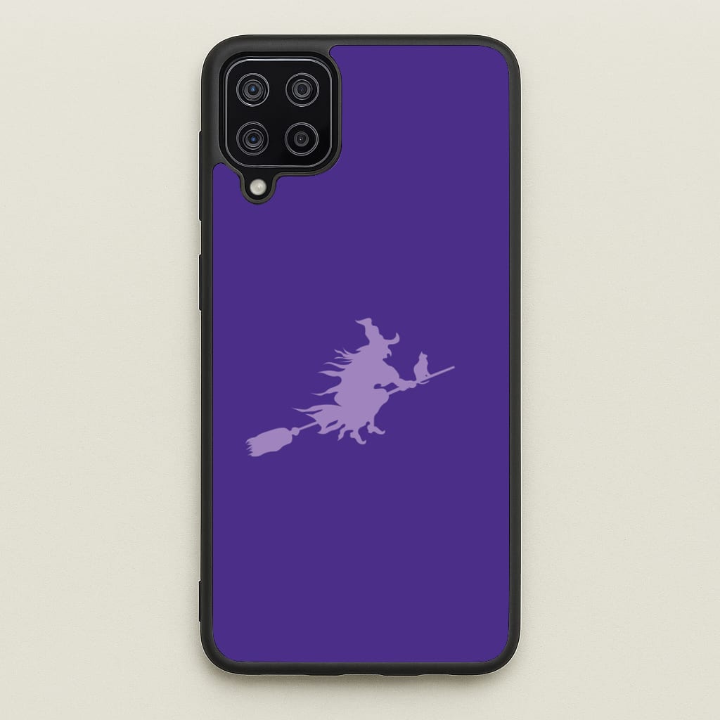 Witch And Cat - Halloween - Halloween Phone Case for Galaxy A12