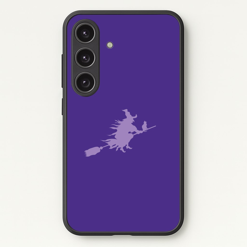 Witch And Cat - Halloween - Halloween Phone Case for Galaxy S25