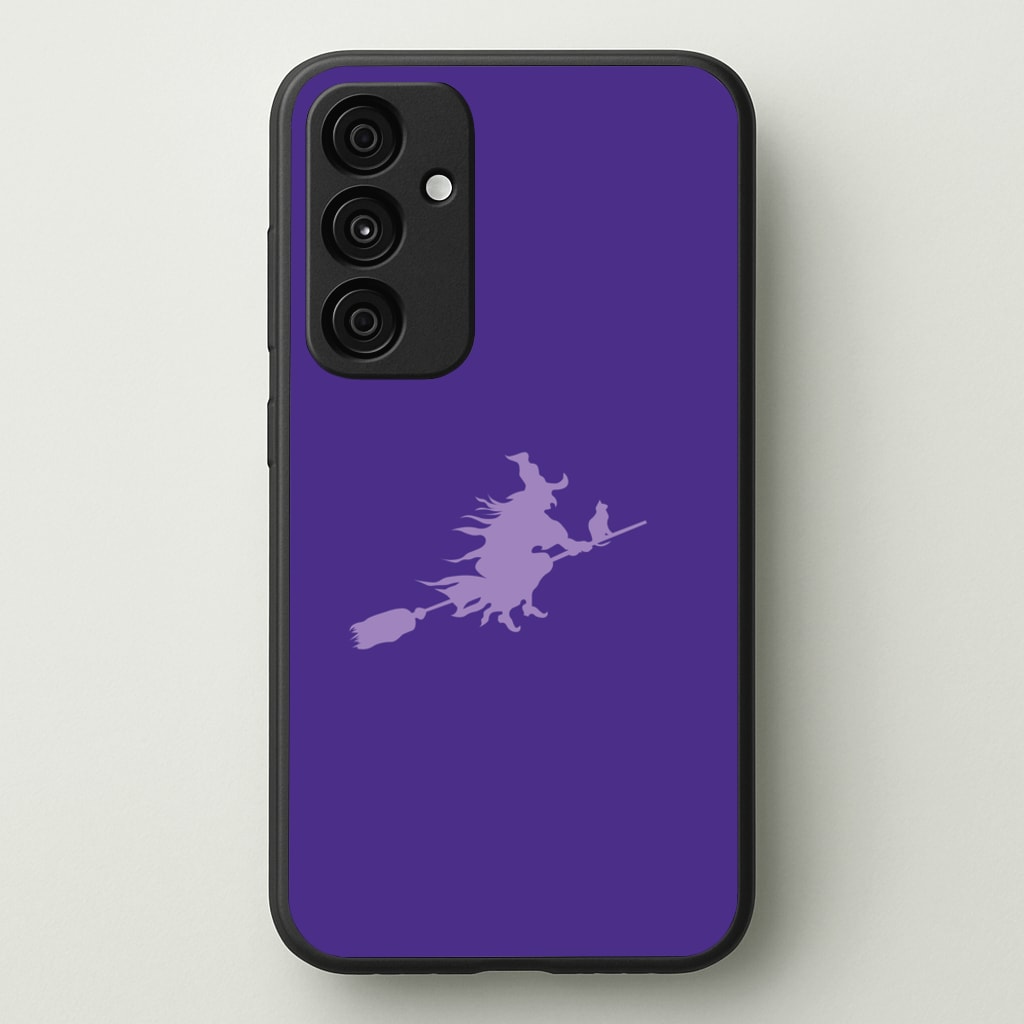 Witch And Cat - Halloween - Halloween Phone Case for Galaxy A35