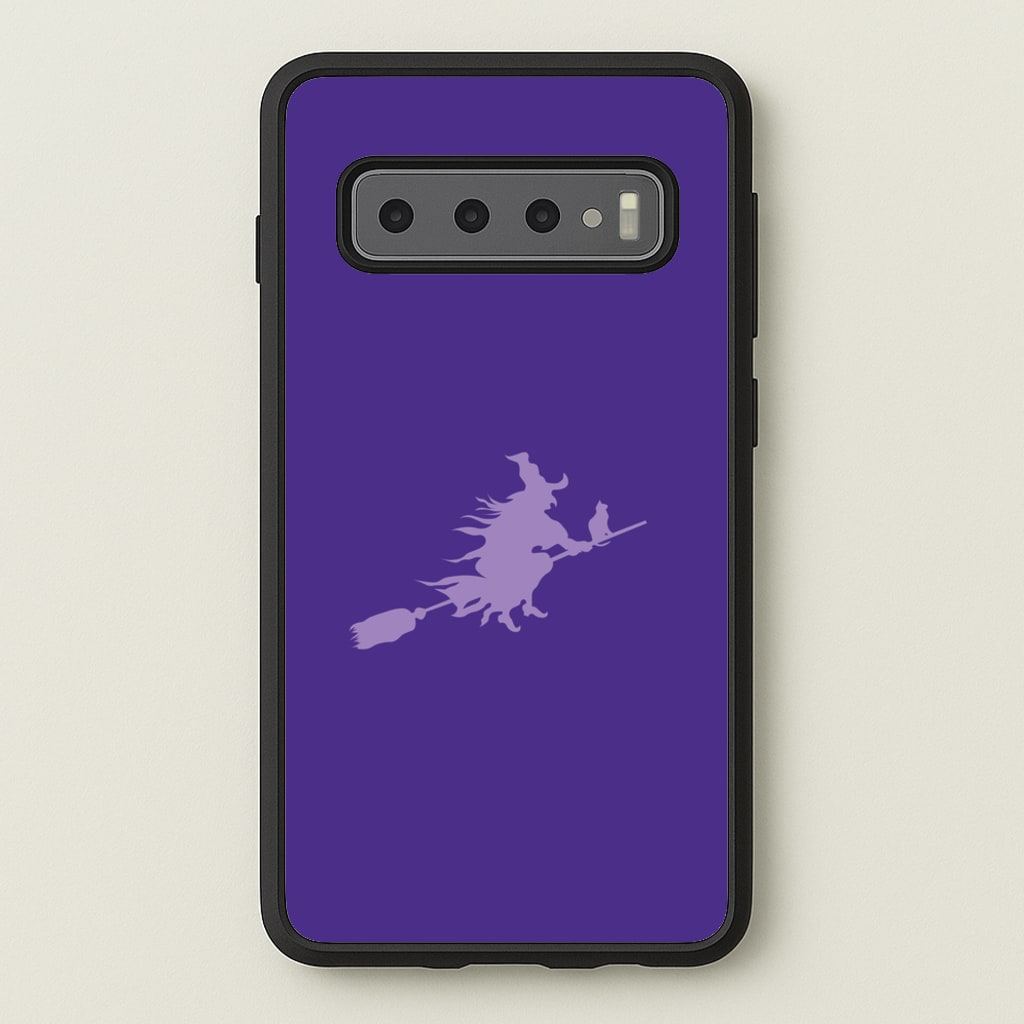 Witch And Cat - Halloween - Halloween Phone Case for Galaxy S10 Plus