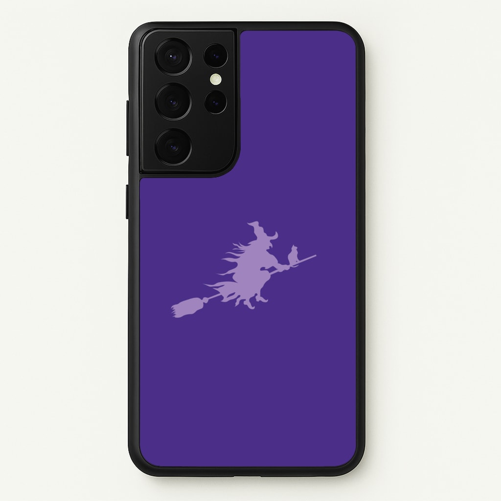 Witch And Cat - Halloween - Halloween Phone Case for Galaxy S21 Ultra