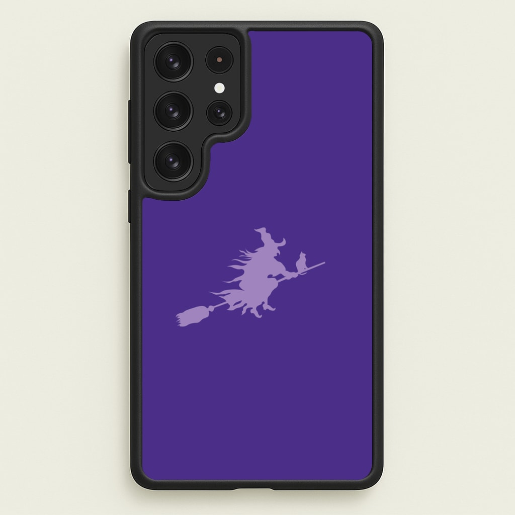 Witch And Cat - Halloween - Halloween Phone Case for Galaxy S22 Ultra