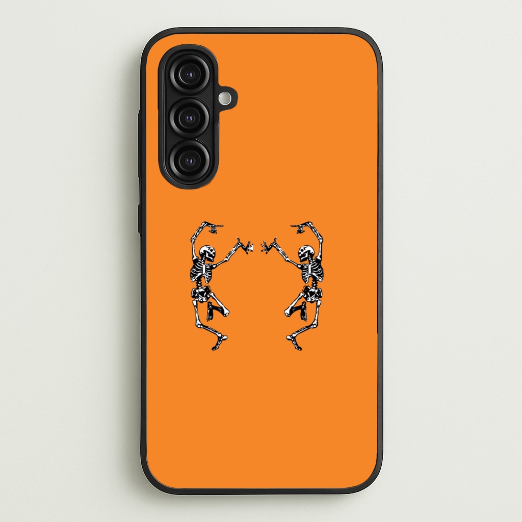 Dancing Skeletons - Halloween - Halloween Phone Case for Galaxy A16
