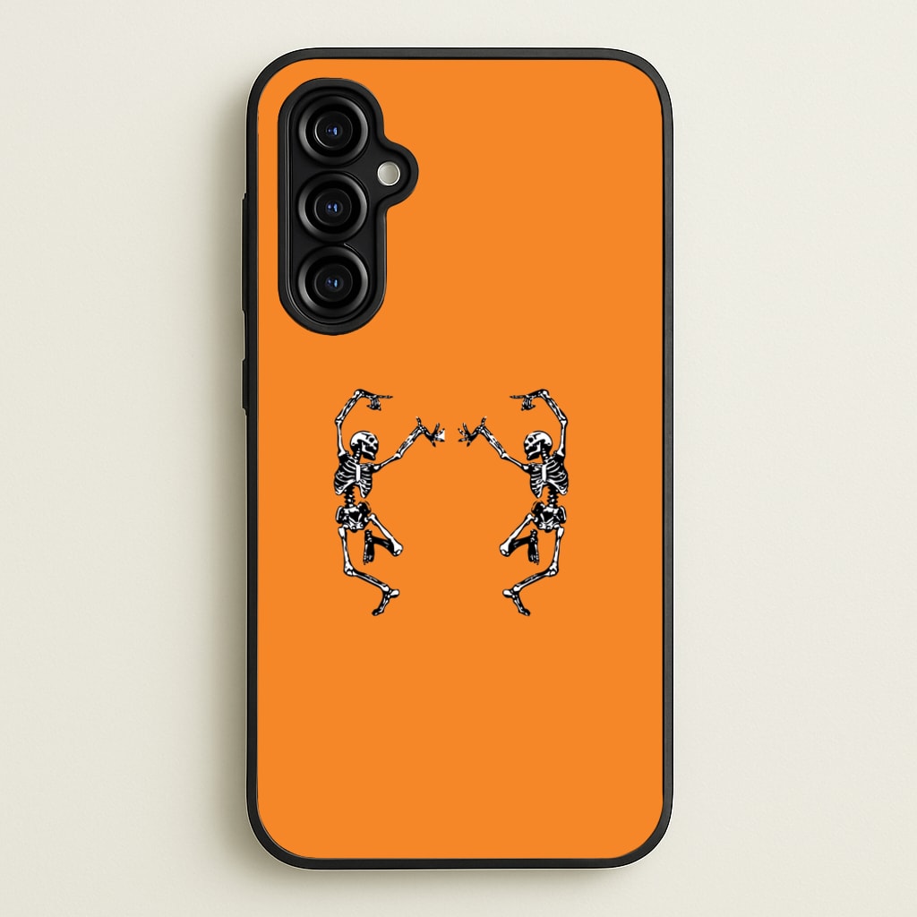 Dancing Skeletons - Halloween - Halloween Phone Case for Galaxy A54