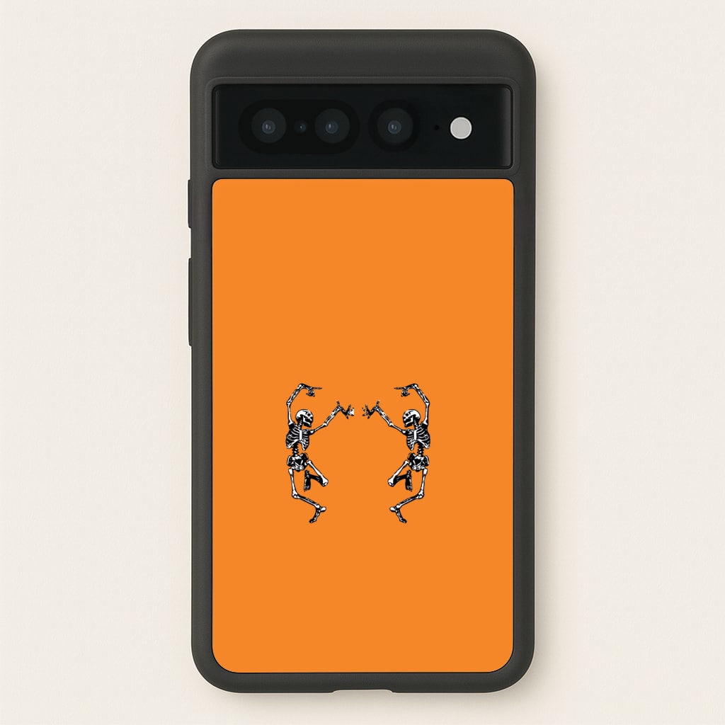 Dancing Skeletons - Halloween - Halloween Phone Case for Google Pixel 7 Pro