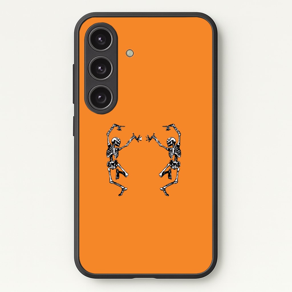 Dancing Skeletons - Halloween - Halloween Phone Case for Galaxy S25 Plus