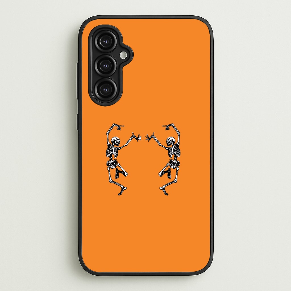 Dancing Skeletons - Halloween - Halloween Phone Case for Galaxy A14