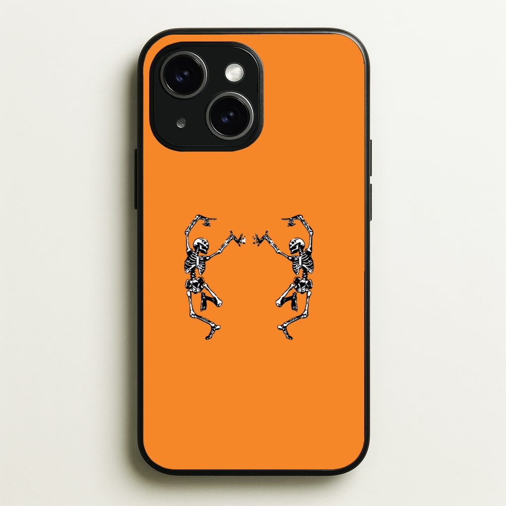 Dancing Skeletons - Halloween - Halloween Phone Case for iPhone 15 Plus