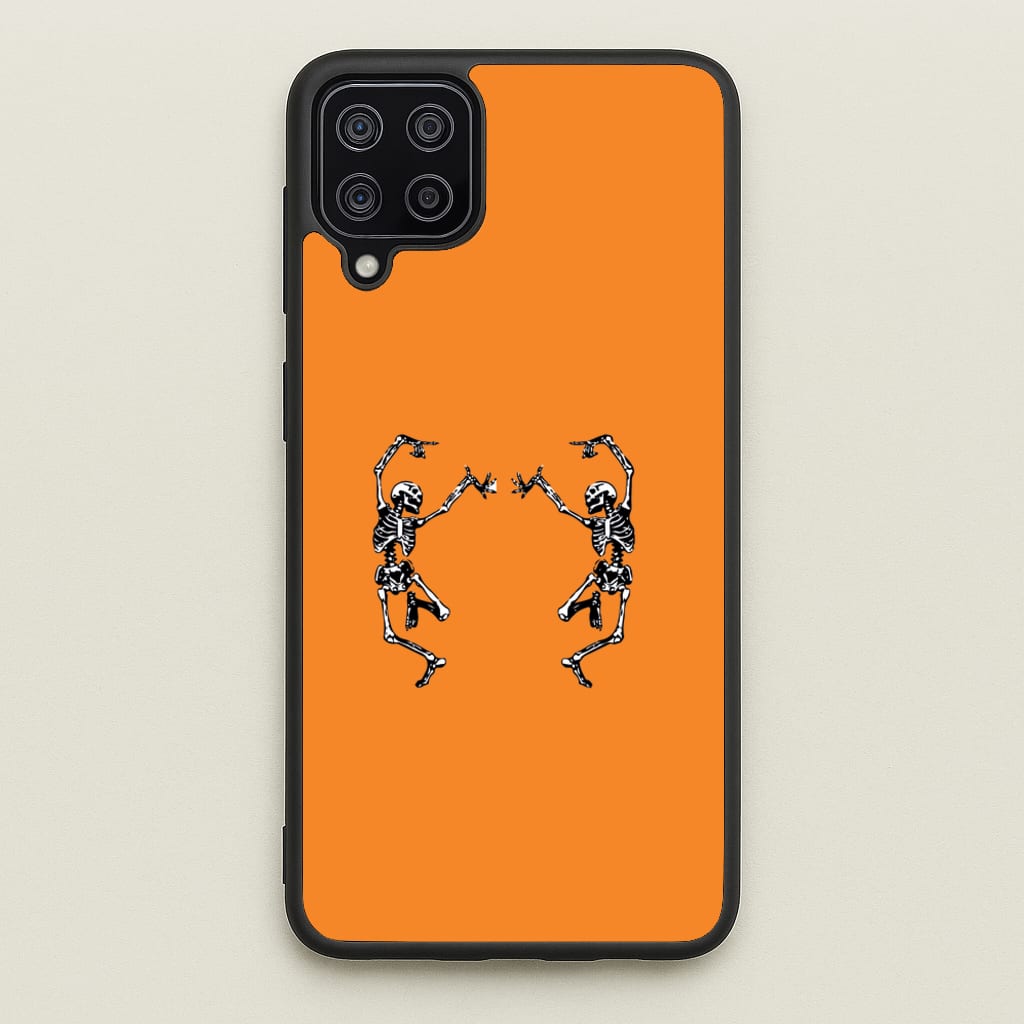 Dancing Skeletons - Halloween - Halloween Phone Case for Galaxy A12