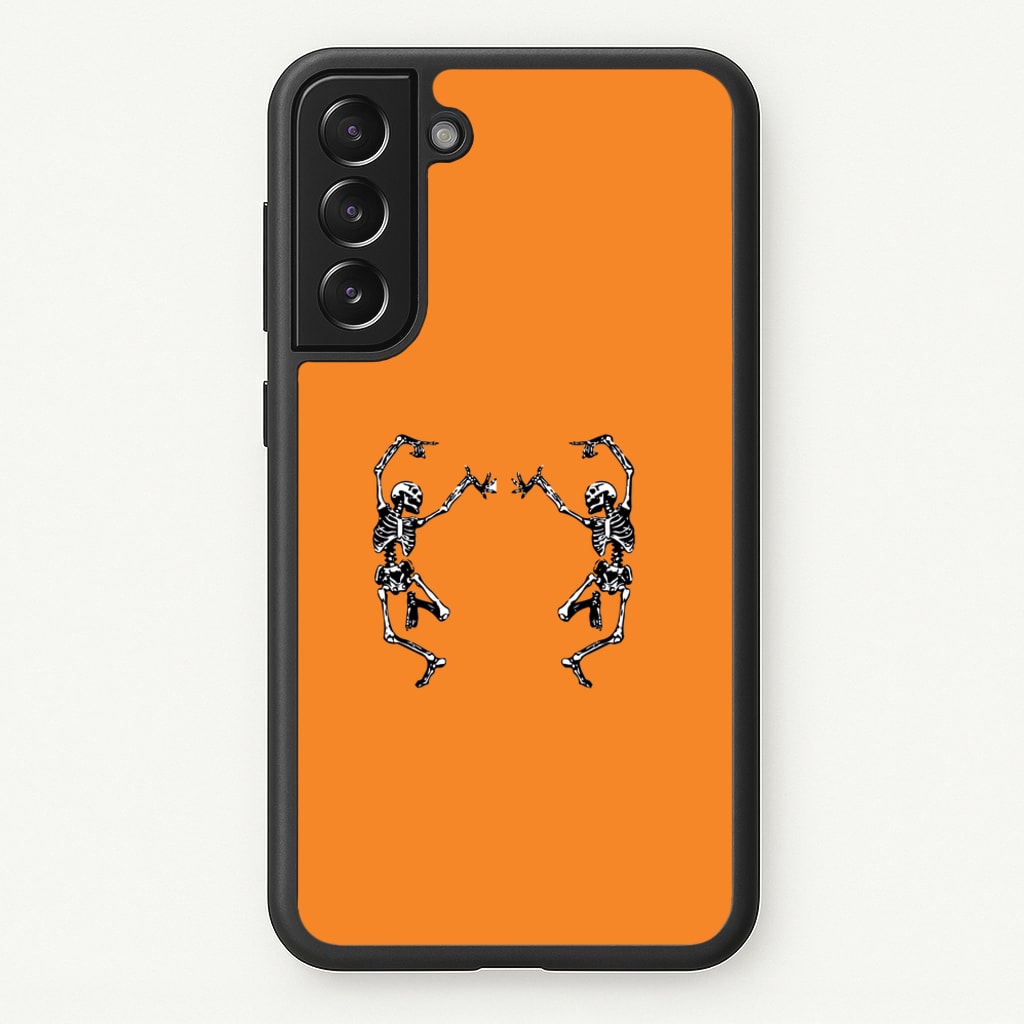 Dancing Skeletons - Halloween - Halloween Phone Case for Galaxy S21 Plus