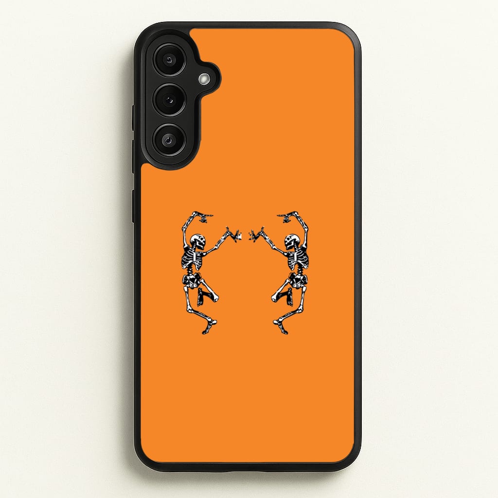 Dancing Skeletons - Halloween - Halloween Phone Case for Galaxy A34