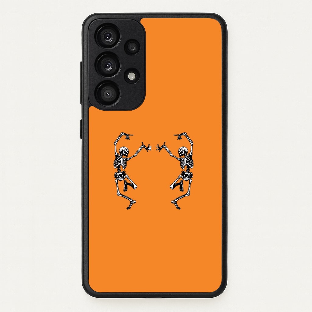 Dancing Skeletons - Halloween - Halloween Phone Case for Galaxy A53