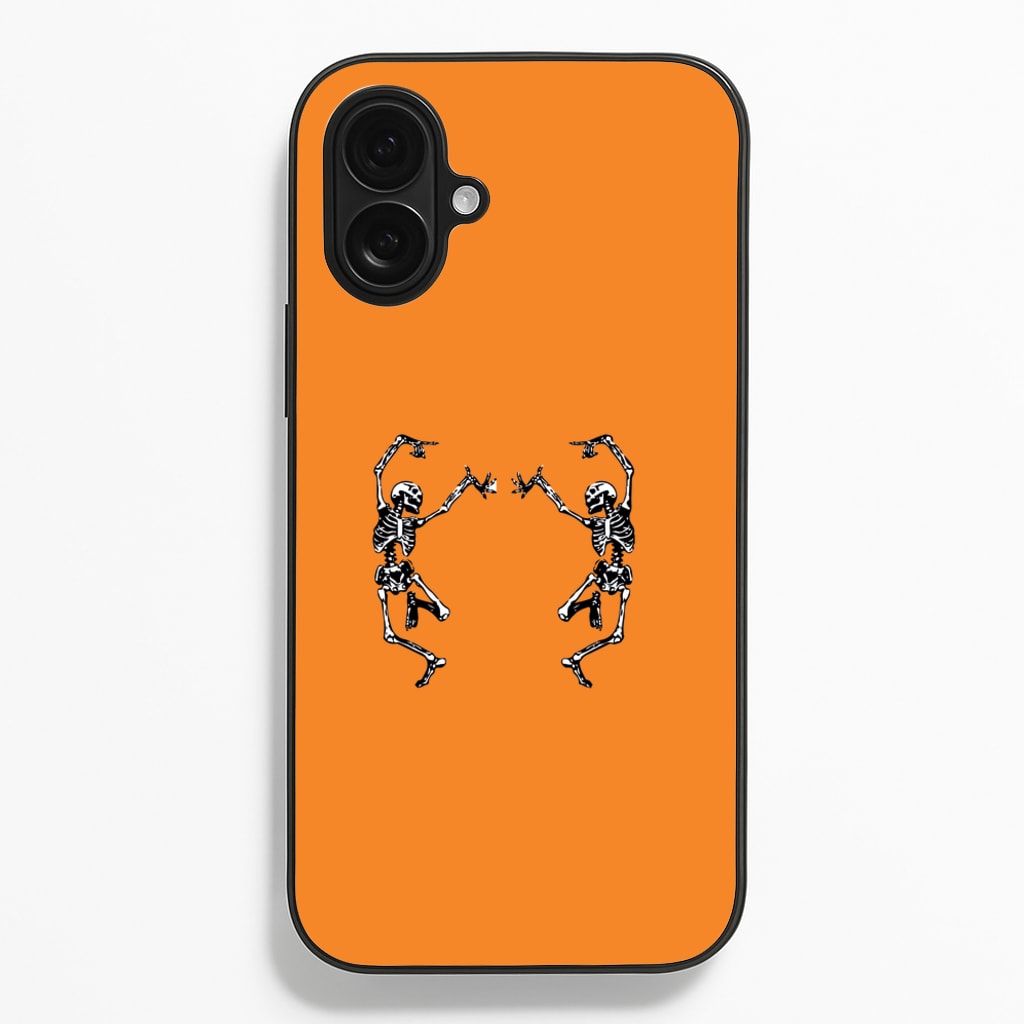 Dancing Skeletons - Halloween - Halloween Phone Case for iPhone 16 Plus