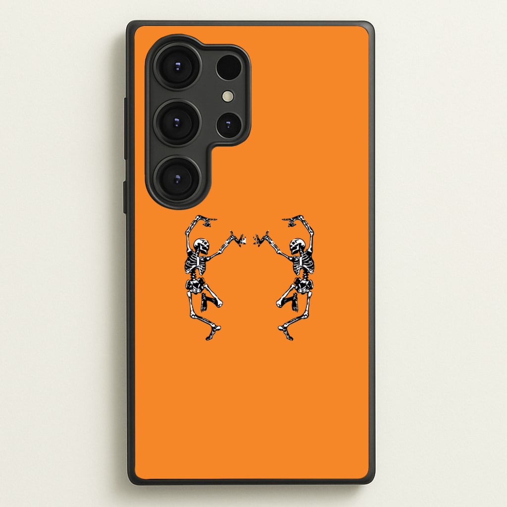 Dancing Skeletons - Halloween - Halloween Phone Case for Galaxy S25 Ultra