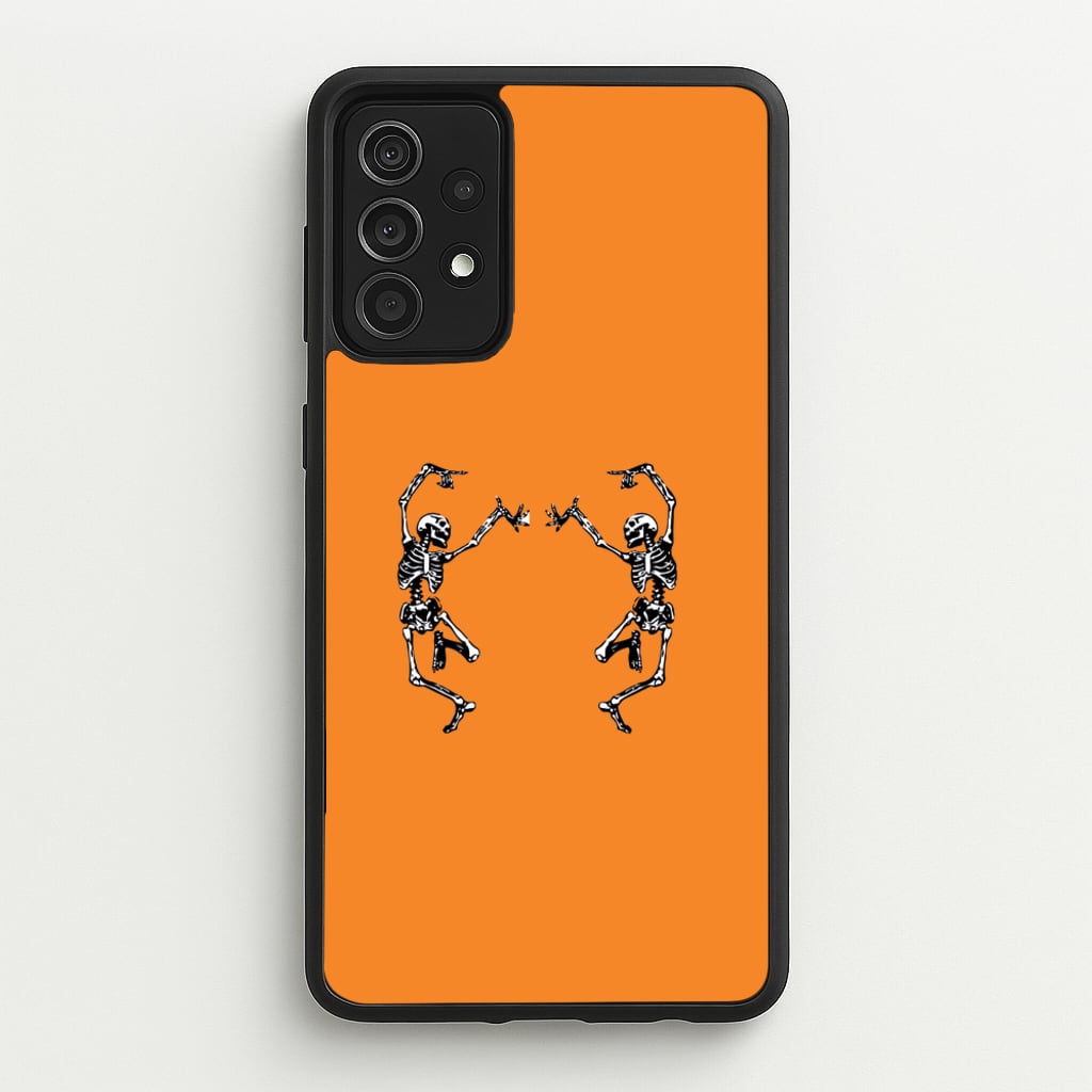 Dancing Skeletons - Halloween - Halloween Phone Case for Galaxy A52 / A52s
