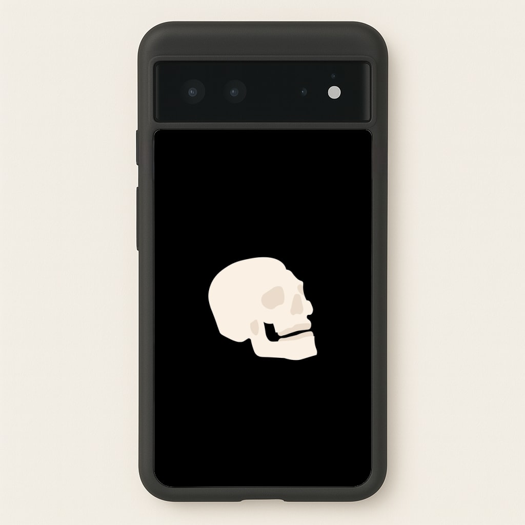 Skull Outline - Halloween - Halloween Phone Case for Google Pixel 6