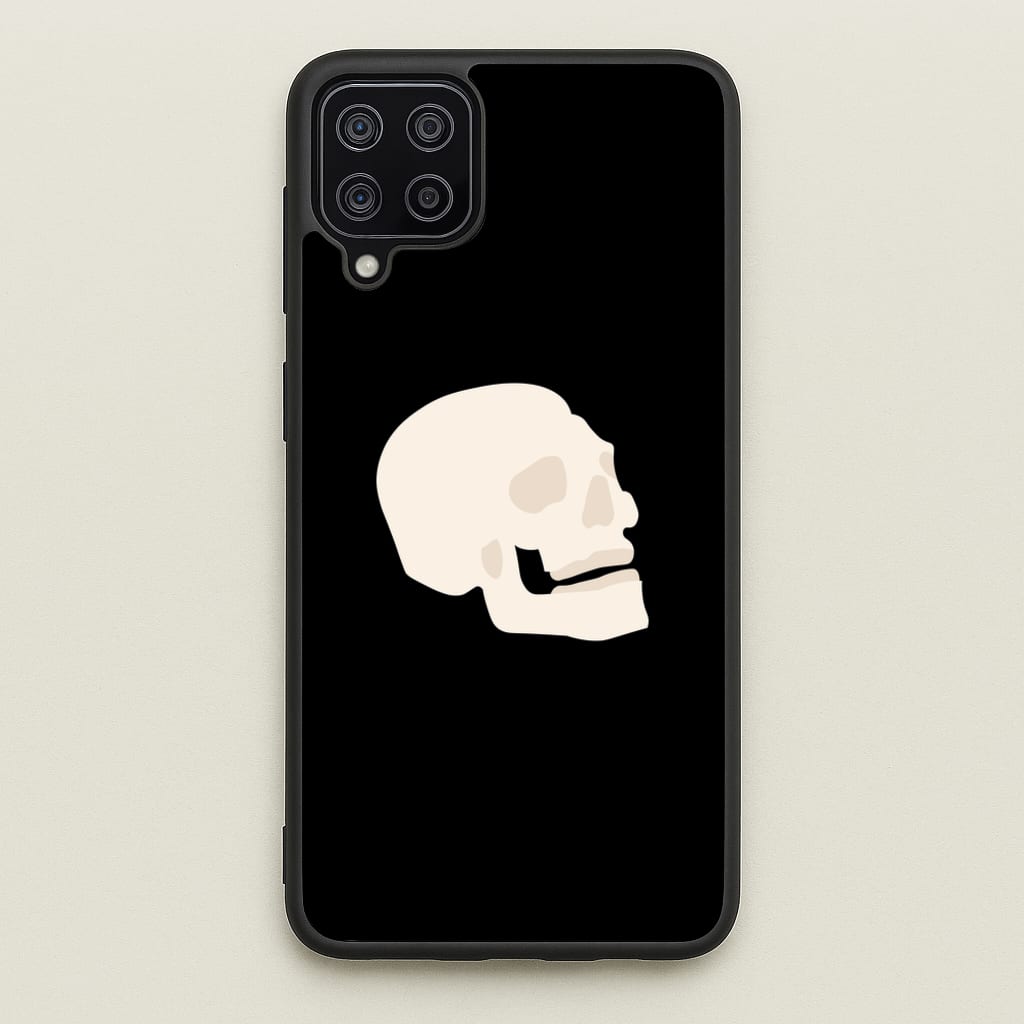 Skull Outline - Halloween - Halloween Phone Case for Galaxy A12