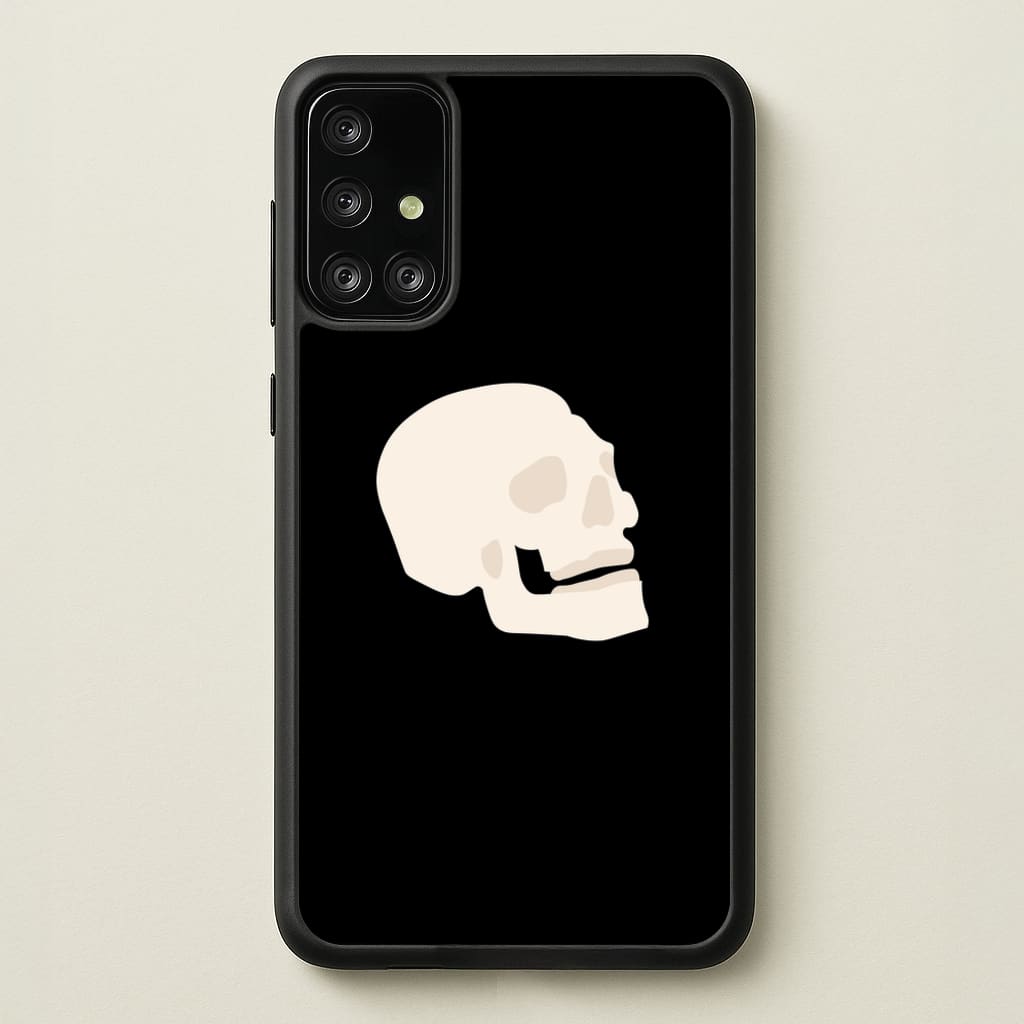 Skull Outline - Halloween - Halloween Phone Case for Galaxy A71