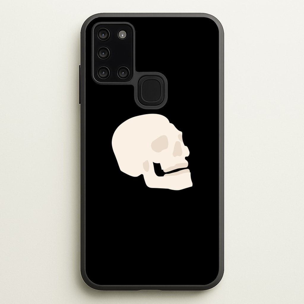 Skull Outline - Halloween - Halloween Phone Case for Galaxy A21s
