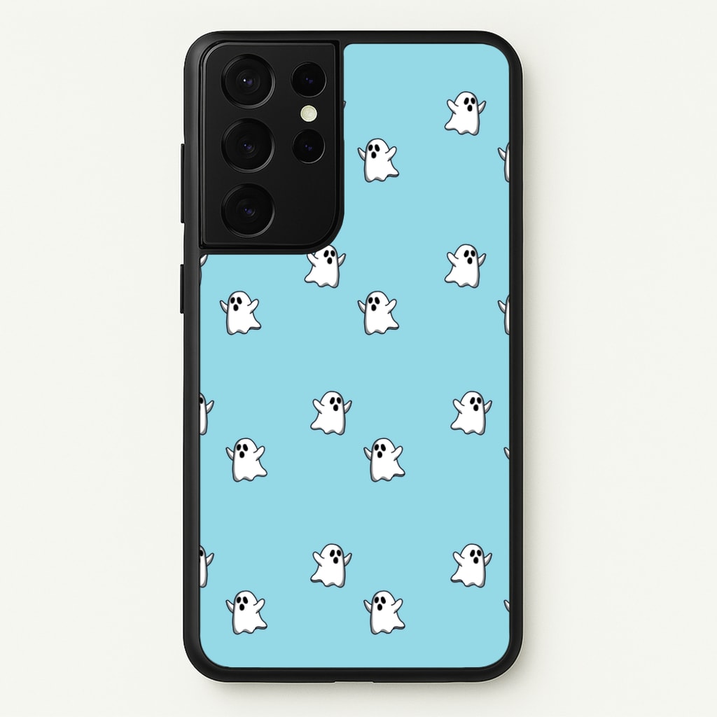 Ghost Pattern - Halloween - Halloween Phone Case for Galaxy S21 Ultra