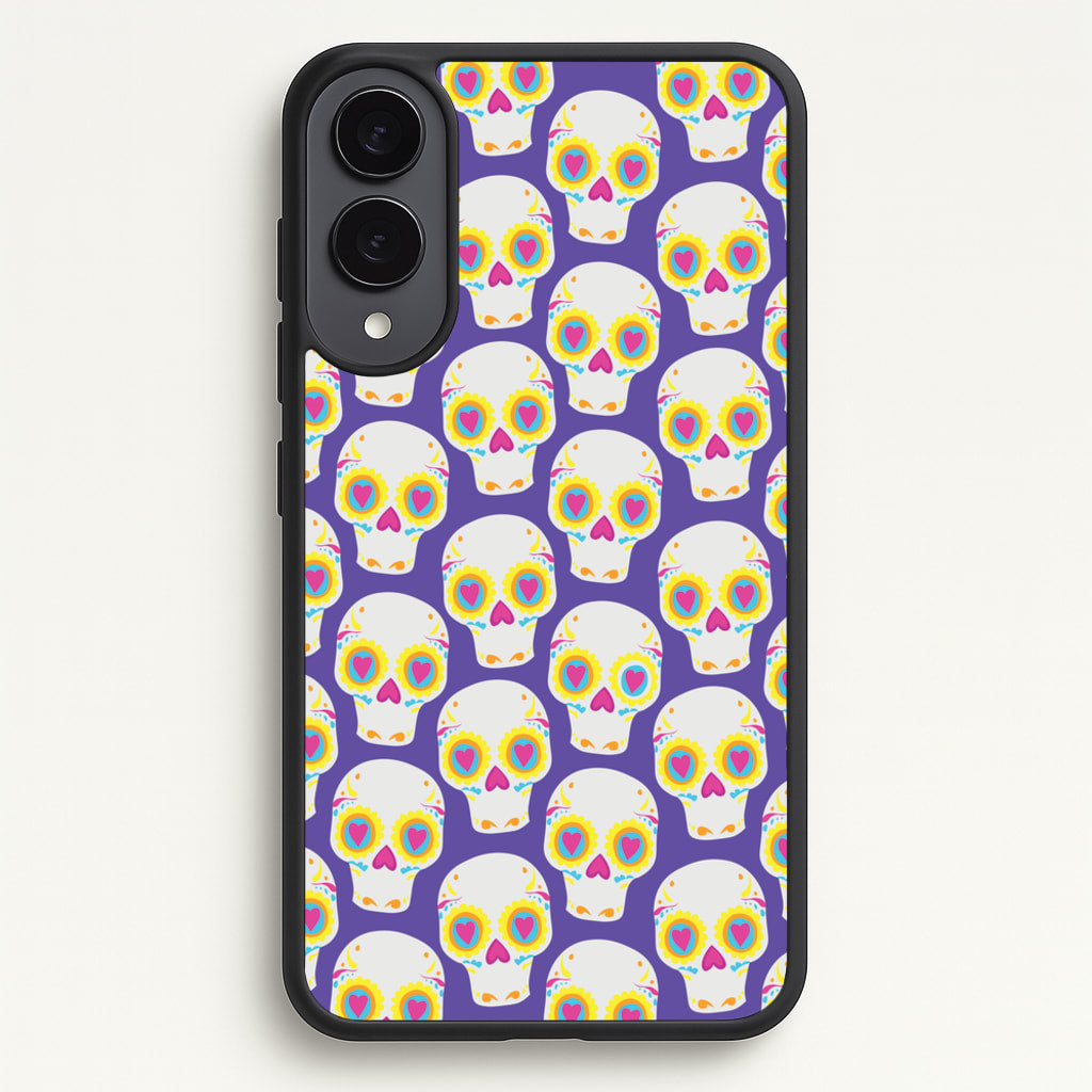 Skull Pattern - Halloween - Halloween Phone Case for Galaxy S25 Edge