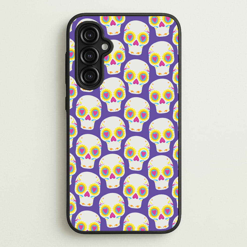 Skull Pattern - Halloween - Halloween Phone Case for Galaxy A14