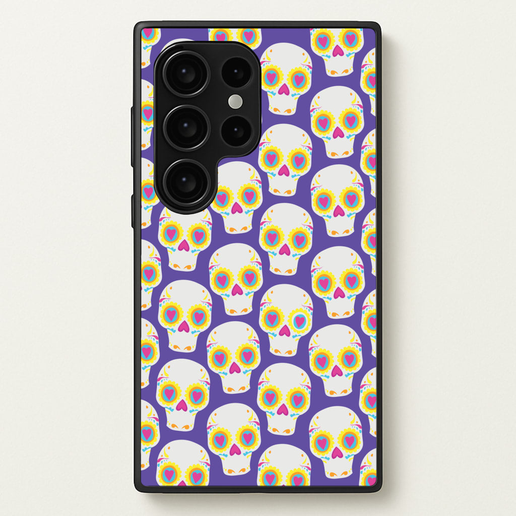 Skull Pattern - Halloween - Halloween Phone Case for Galaxy S24 Ultra