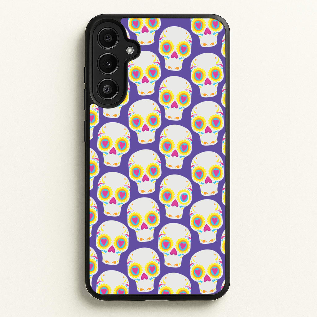 Skull Pattern - Halloween - Halloween Phone Case for Galaxy A34