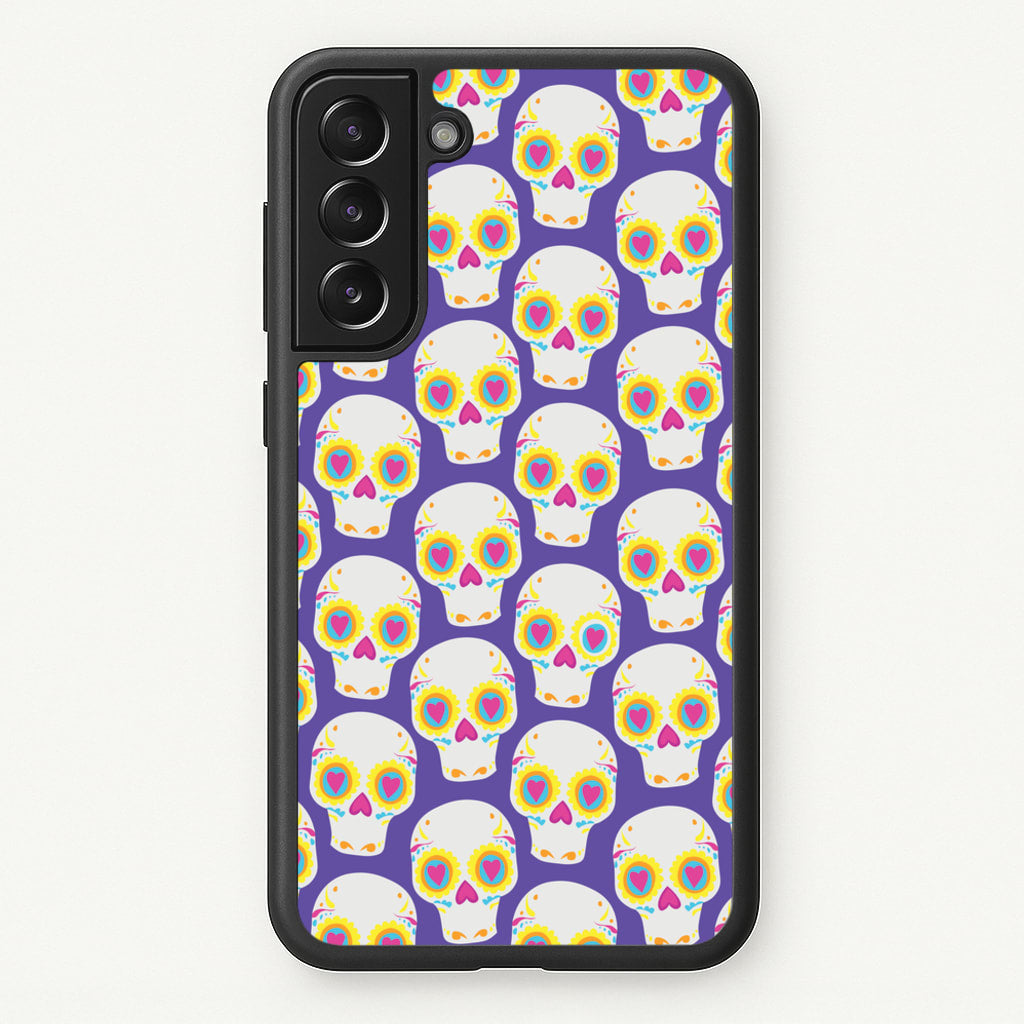 Skull Pattern - Halloween - Halloween Phone Case for Galaxy S22 Plus