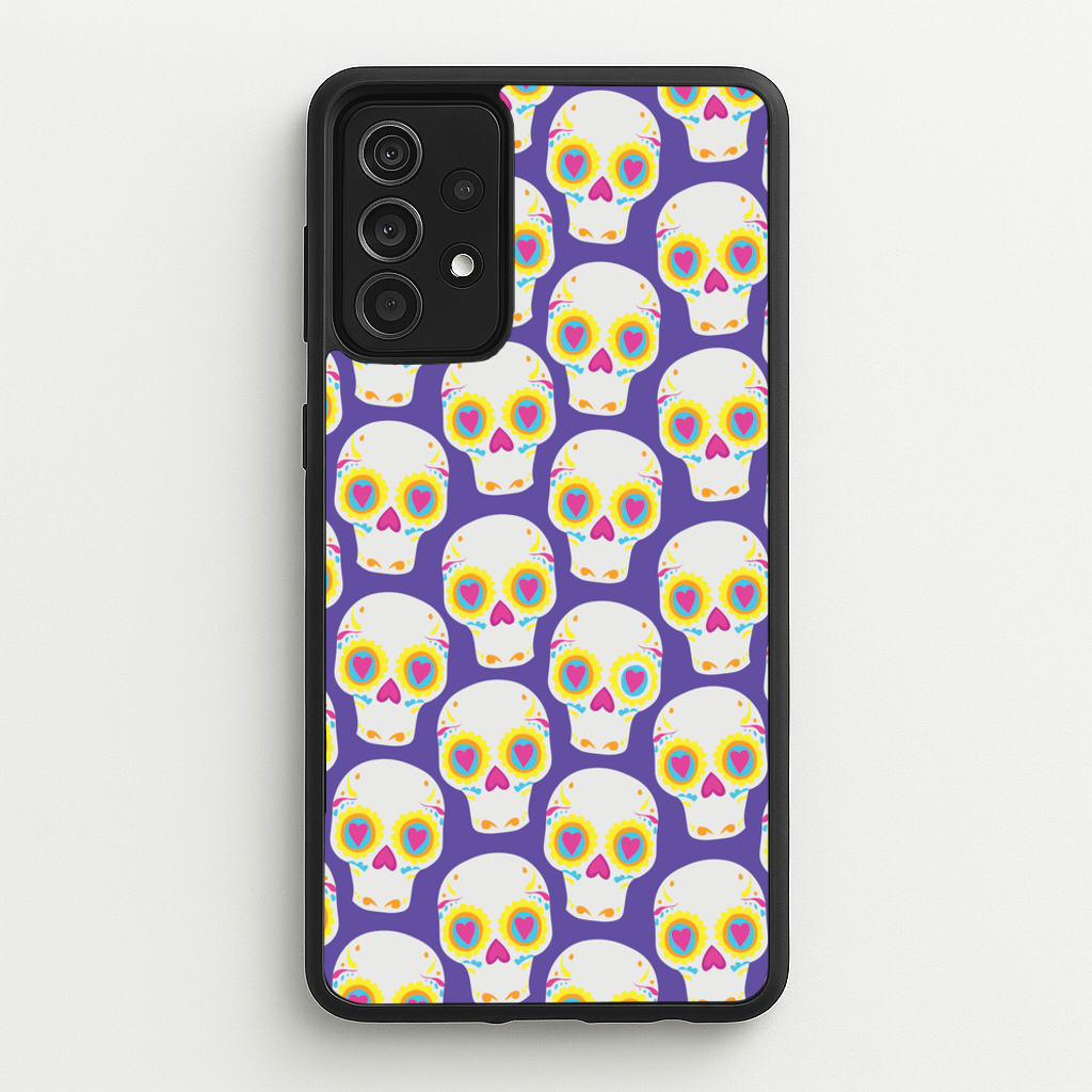 Skull Pattern - Halloween - Halloween Phone Case for Galaxy A52 / A52s