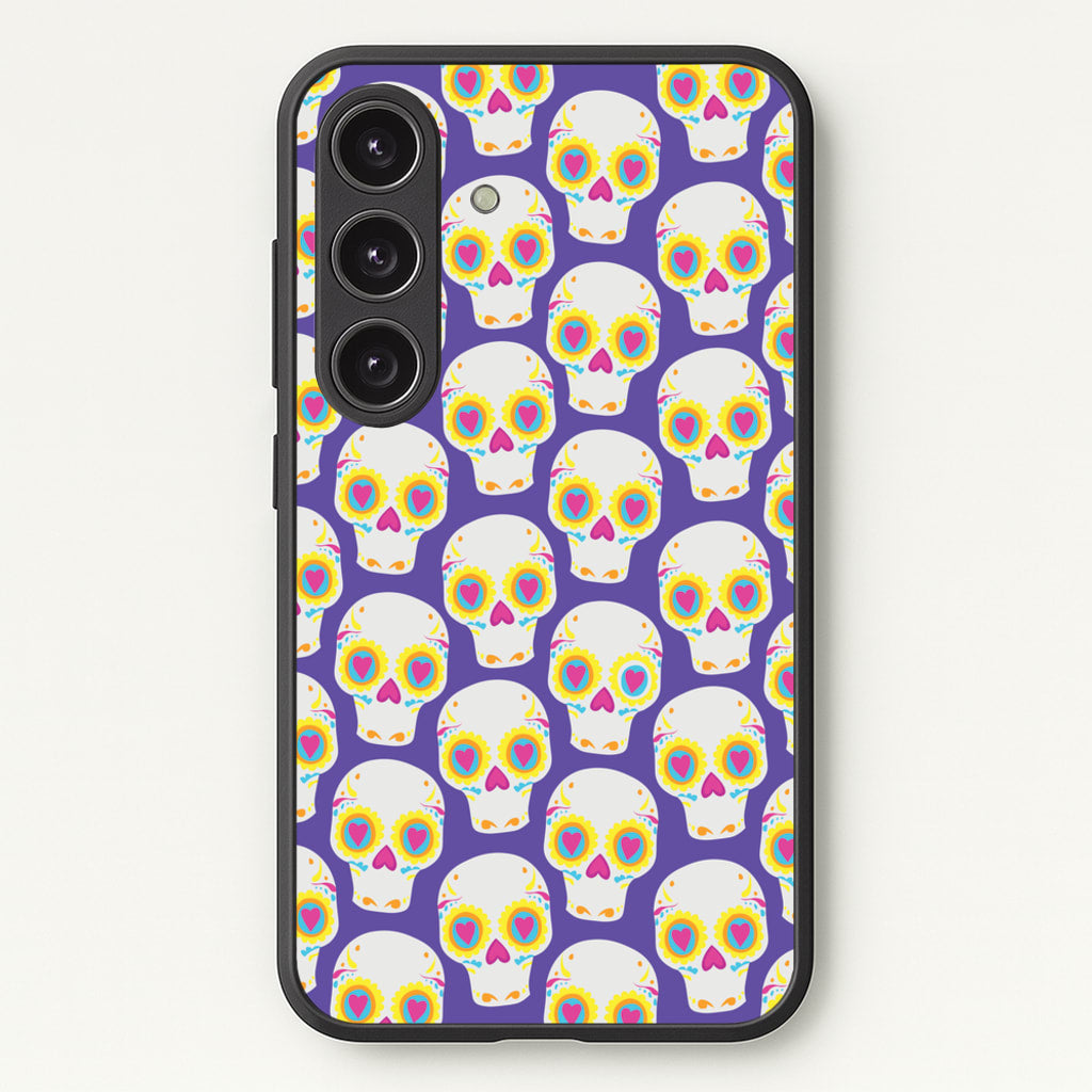 Skull Pattern - Halloween - Halloween Phone Case for Galaxy S25